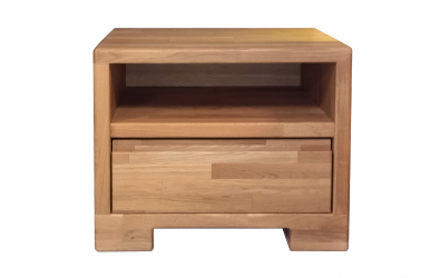 Noční stolek IMPERIA, 1 zásuvka, dub cink