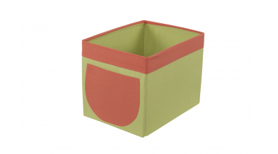Textilní box do regálu zeleno oranžový