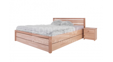 Manželská postel ELEGANT Sofia s ÚP 160 cm, buk cink