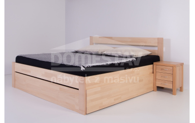 Manželská postel ELEGANT Agáta 140 cm, buk cink