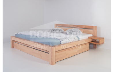 Manželská postel ELEGANT Klára 180 cm, buk cink