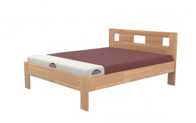 Manželská postel EKONOMY NARCIS 160x200, buk cink