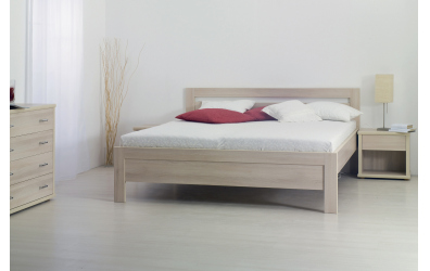 Manželská postel KARLO Klasik, 140x200, buk jádrový