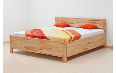 Manželská postel SOFI Plus, 140x200, buk jádrový