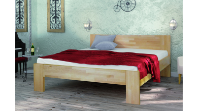 Manželská postel LENA JUNIOR 140x200, buk cink, FMP Lignum