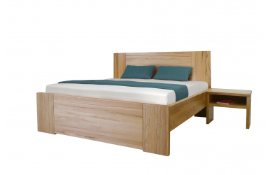 Manželská postel ROMANA II 140x200, buk jádrový, FMP Lignum