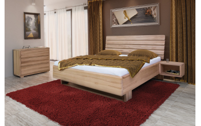 Manželská postel LAURA 140x200, buk, FMP Lignum