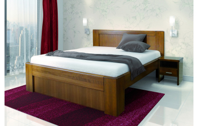 Manželská postel EDIT s výplní 140x200, buk, FMP Lignum