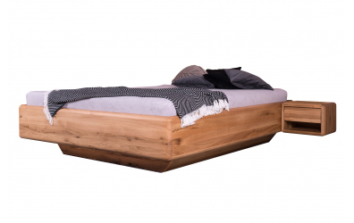 Manželská postel ARIA bez čela, úložný prostor, 180 cm, dub nature