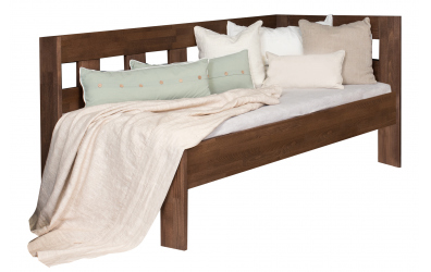 Manželská postel MERIDA LIFT se zábranou, levá, 140 cm, buk cink