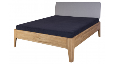 Manželská postel FANTAZIE, čelo čalouněné nízké, 180 cm, dub nature