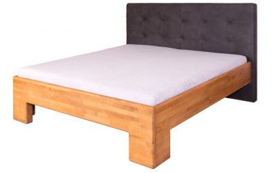 Manželská postel SOFIA čelo čalouněné, 160x200 cm, buk cink