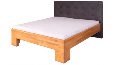 Manželská postel SOFIA čelo čalouněné, 180x200 cm, buk cink