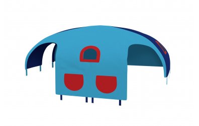 Domeček stan pro dělené čelo a zábranu A B levý - tyrkysovo modrý