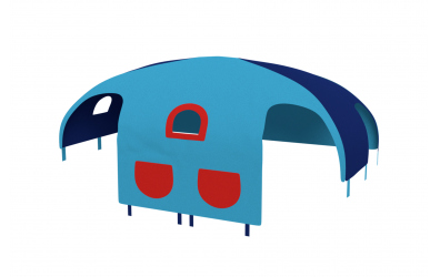 Domeček stan pro dělené čelo a zábranu A B pravý - tyrkysovo modrý