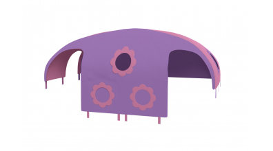 Domeček stan pro dělené čelo a zábranu A B levý - růžovo fialový
