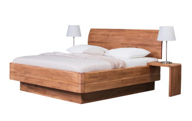 Manželská postel FANTAZIE Grande, nastavitelné čelo oblé, 180 cm, buk cink