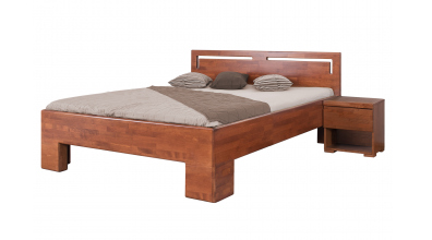 Manželská postel SOFIA čelo rovné s výřezy L 180x200 cm buk cink