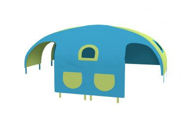 Domeček stan pro dělené čelo a zábranu A B levý - tyrkysovo zelený