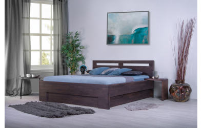 Manželská postel MESSINA 180 cm buk cink
