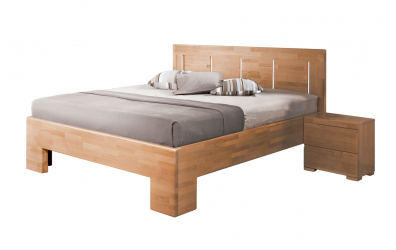 Manželská postel SOFIA čelo rovné, 4 výplně, 180x200 cm, buk cink