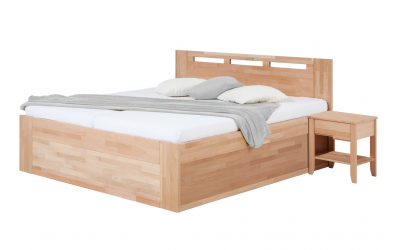 Manželská postel VALENCIA Senior s úložným prostorem 180 cm, buk cink