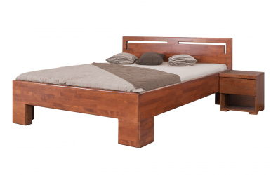 Manželská postel SOFIA čelo rovné s výřezy L, 160x200 cm, buk cink