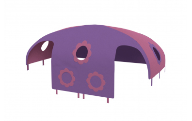 Domeček stan pro zábranu A B - růžovo fialový