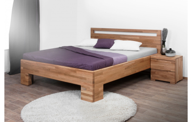 Manželská postel SOFIA čelo rovné s výřezem 180 cm, dub cink