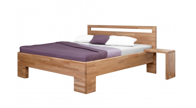 Manželská postel SOFIA čelo rovné s výřezem 180 cm, dub cink
