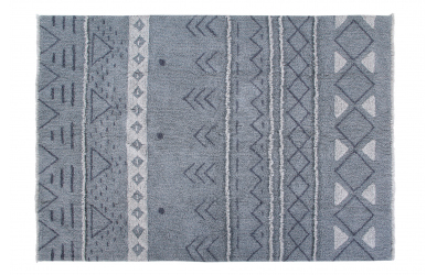 Vlněný koberec LORENA CANALS aztécké vzory, modrý, L